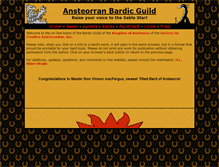 Tablet Screenshot of bard.ansteorra.org