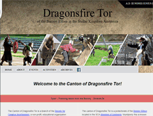 Tablet Screenshot of dragonsfire-tor.ansteorra.org